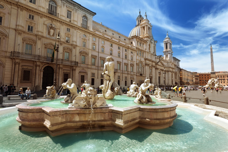 Piazza Navona fountain, Rome, Italy